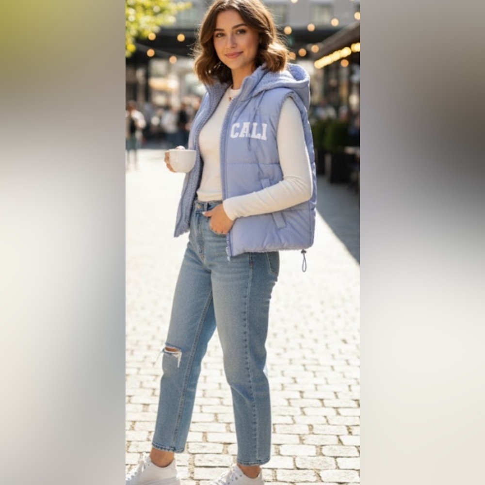 NWOT Madden Girl Cozy Ligth Blue Sherpa Jacket